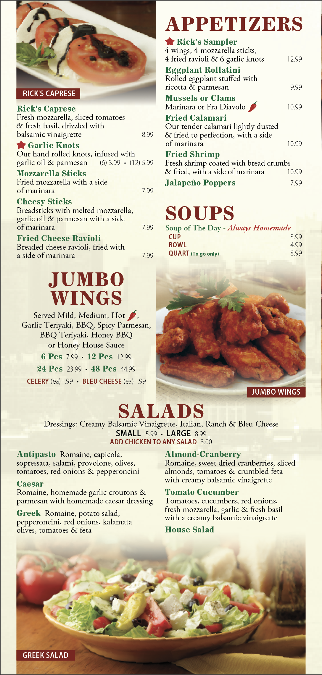 Menu – Ricks NYS Pizza