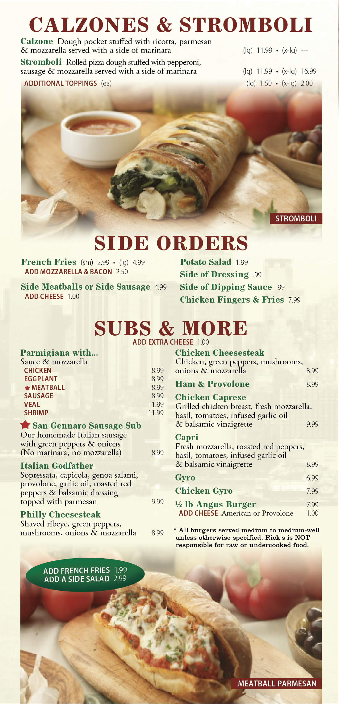 Menu – Ricks NYS Pizza